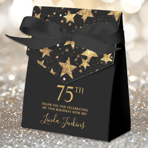 75. Geburtstag Goldene Sterne Dankeschön Geschenkschachtel