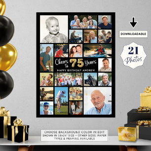 75. Geburtstag Schwarzes Gold 21 Foto Cheers to Ye Poster