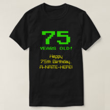 75. Geburtstag: Spaß, 8-Bit-Look, Nerdy / Geeky "7