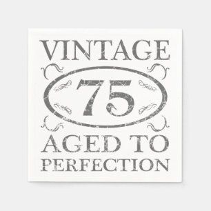 75. Geburtstag Vintage Serviette