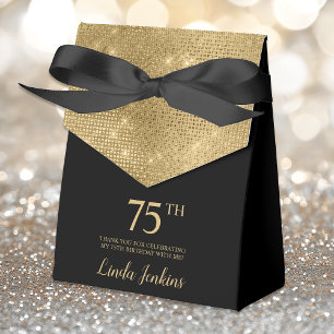 75. Geburtstags-Gold-Dankeschön-Geschenkbox Geschenkschachtel