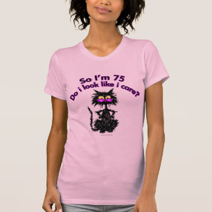 75. Geburtstags-Katzen-Geschenke T-Shirt