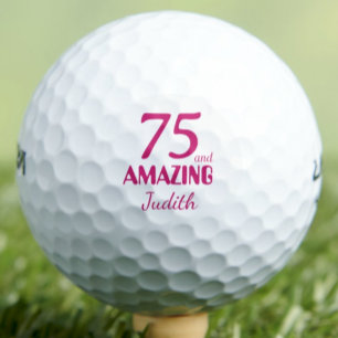 75. Geburtstagsgeschenk für Oma Rosa Amazing Chic Golfball