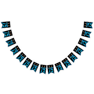 75. Geburtstagskandale mit Augapellen Wimpelkette