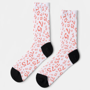 75. Geburtstagskorallen Random Number Pattern Socken