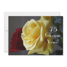 75 GloriousYears! - Geburtstag/zwei Rose-mit Zitat