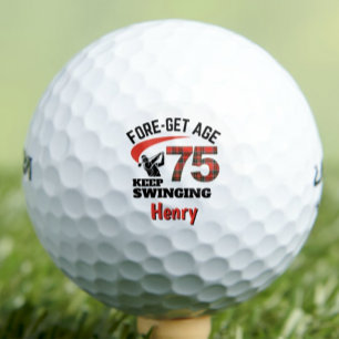75. Golfgeschenk für Granddad - Behalt Swinging 75 Golfball