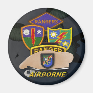 75. im Flugzeug Ranger Pflaster Veteranen ww2 Magn Magnet