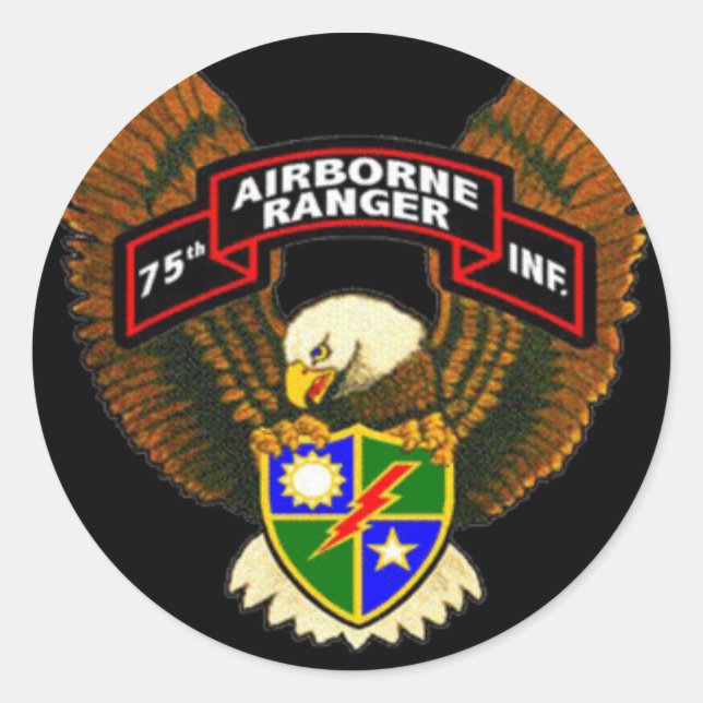 75. Infanterie Ranger Regiment Autoaufkleber Runder Aufkleber (Vorderseite)