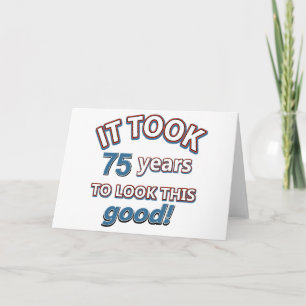 75. Jahr Geburtstagsdesigns Karte
