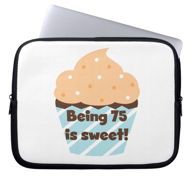 75 Jahre alt ist T - Shirt und Geschenke zum Gebur Laptopschutzhülle (Vorderseite)