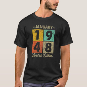 75 Jahre alt Januar 1948 75. Geburtstag 1 T-Shirt