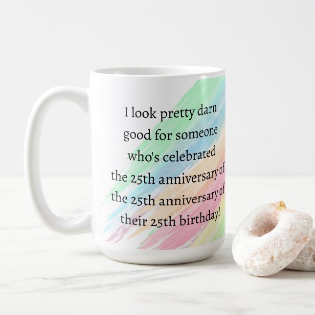 75 Jahre und älter Kaffeetasse (Mit Donut)