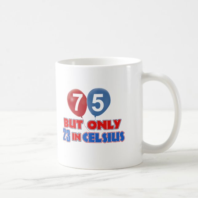 75. jährige Geburtstagsentwürfe Kaffeetasse (Rechts)