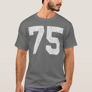 75 Jersey Uniform Varsity Sport Nummer 75. Geburts T-Shirt