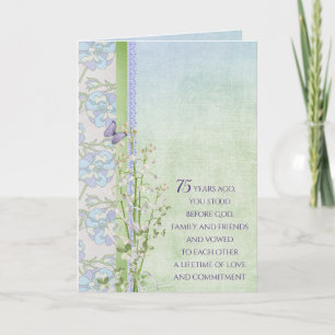 75. Jubiläum Lily of the Valley Bouquet Karte