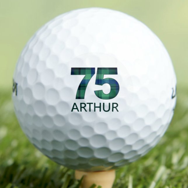 75. Kariertes Geschenk für Granddad - 75 und Legen Golfball (Von Creator hochgeladen)
