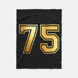 75 Number Siebzig-Fünf Team Sport Grafik Varsity Fleecedecke