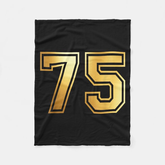 75 Number Siebzig-Fünf Team Sport Grafik Varsity Fleecedecke (Vorderseite)