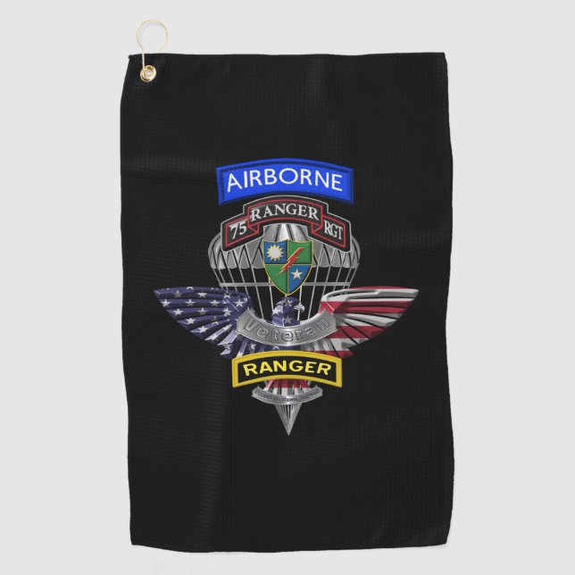 75. Ranger Regiment für maßgeschneiderten Adler Golfhandtuch (Vorderseite)