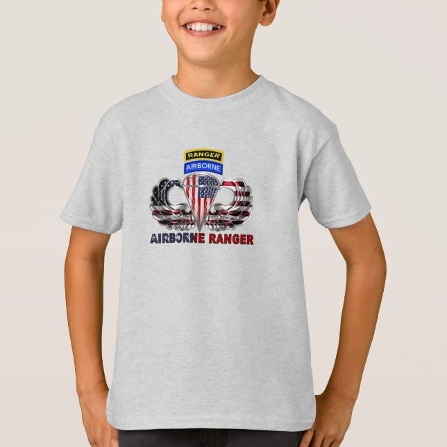 75. Ranger Regiment "Im Flugzeug Ranger" T-Shirt (Vorderseite)