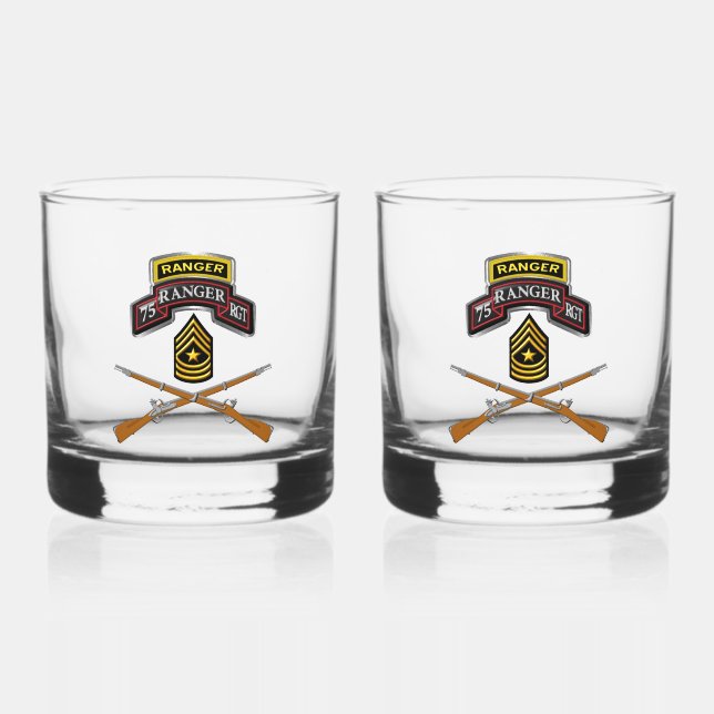 75. Ranger Regiment Sergeant Major Whiskyglas (Vorderseite)