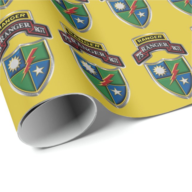 75. Ranger Regiment-Sua Sponte Geschenkpapier (Rolleneckpunkt)