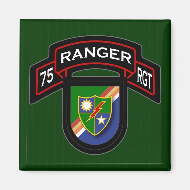 75. Ranger Rgt - Scroll & Flash Magnet (Vorne)