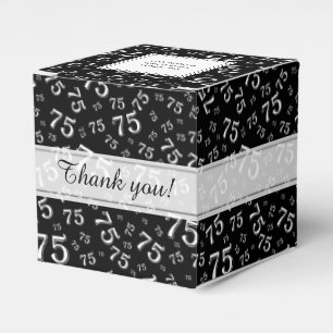 75. Schwarzes/weißes Collagenmuster des Geschenkschachtel