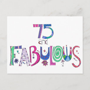 75 und Fabelhaft Alles Gute zum 75. Geburtstag Postkarte