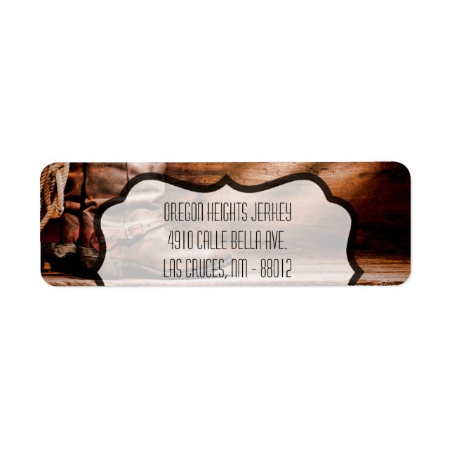 .75"x2.25" Firmenadresse Label Cowboy Boots Bar (Vorne)