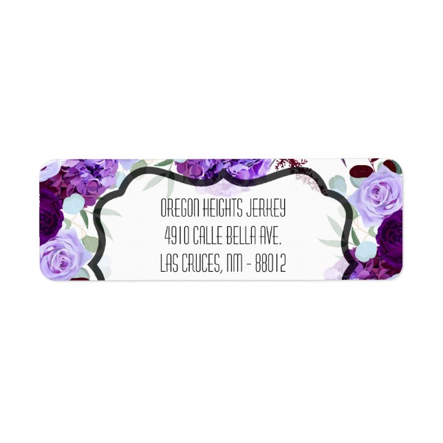 .75"x2.25" Firmenadressen Label Lavendel Hibiscu (Vorne)