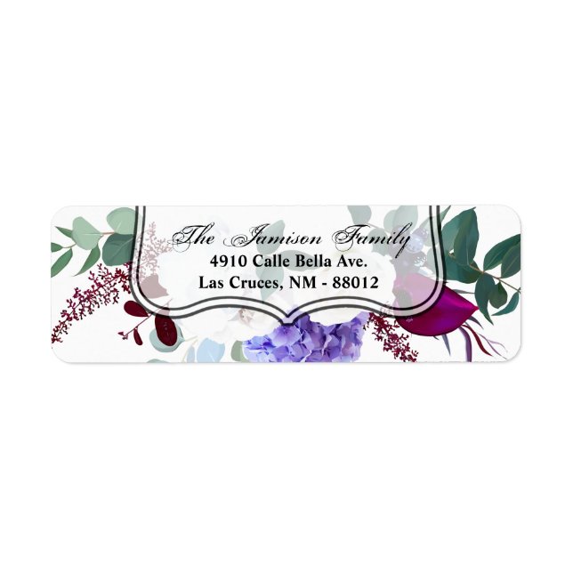 .75"x2.25" Rückgabeadresse Label Lavender Hibisken (Vorne)