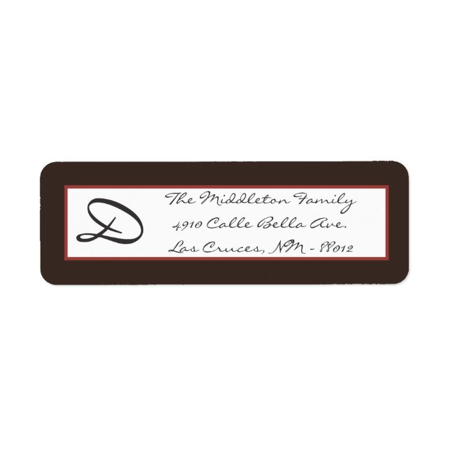 .75"x2.25" Rückgabesiegel Burberry Kariertes Geweb (Vorne)
