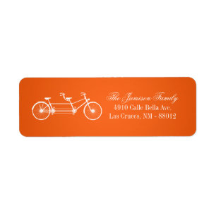 .75"x2.25" Rücksendeadresse Etikett Orange Doppelr