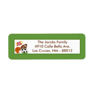.75"x2.25" Rücksendeadresse-Label All-Star Green