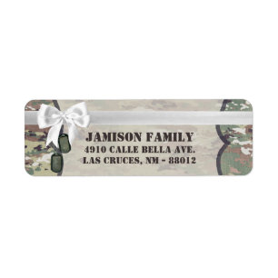 .75"x2.25" Rücksendeadresse Label Army OCP Camoufl