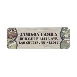.75"x2.25" Rücksendeadresse Label Army OCP Camoufl