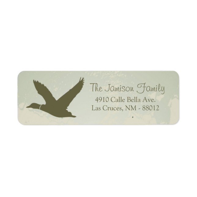.75"x2.25" Rücksendeadresse Label Ente Jagen (Vorne)