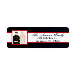 .75"x2.25" Rücksendeadresse Label Marine Uniform