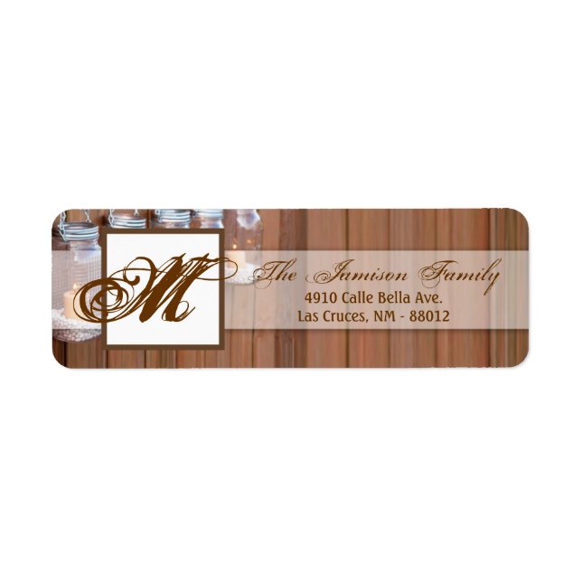 .75"x2.25" Rücksendeadresse Label Mason Jar Candle (Vorne)