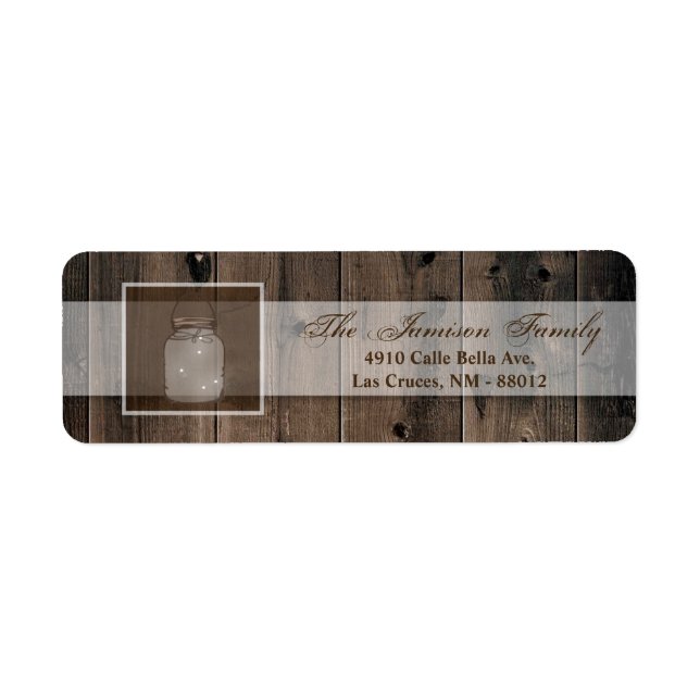 .75"x2.25" Rücksendeadresse Label Mason Jar String (Vorne)