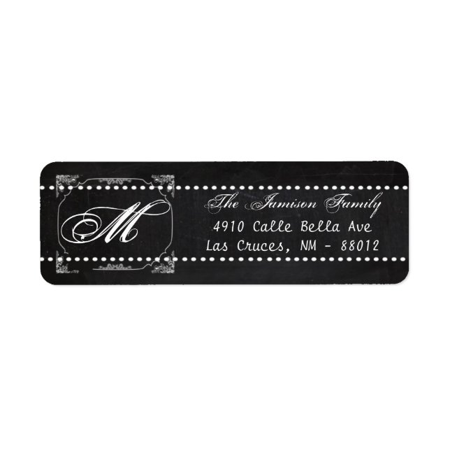 .75"x2.25" Rücksendeadresse-Label Moderne Chalkboa (Vorne)