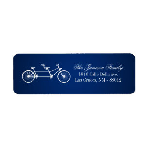 .75"x2.25" Rücksendeadresse Label Navy Doppelrad
