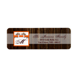 .75"x2.25" Rücksendeadresse Label Stall Holz Diamo