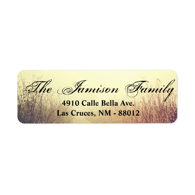 .75"x2.25" Rücksendeadresse Label Sunrise Pathway  (Vorne)