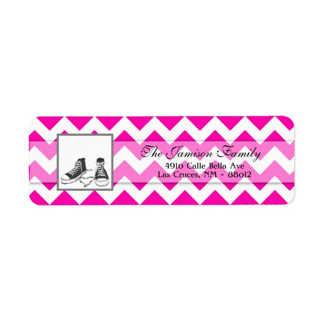 .75"x2.25" Rücksendeadresse Label Teenage Sneakers (Vorne)