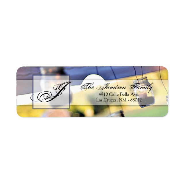 .75"x2,25" Rücksendeadresse Mason Jar Kerzenhalter (Vorne)