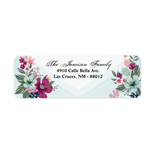 .75"x2.25" Tropische Blume für das Rückgabeadresse (Vorne)