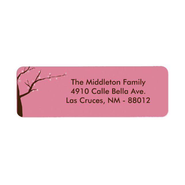 .75"x2,25" WT Cherry-Blossom-Rückgabesiegel (Vorne)